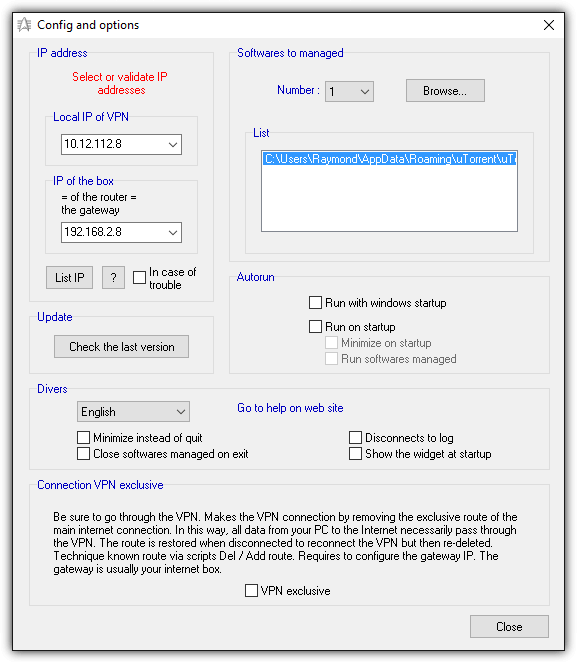 vpn lifeguard config options