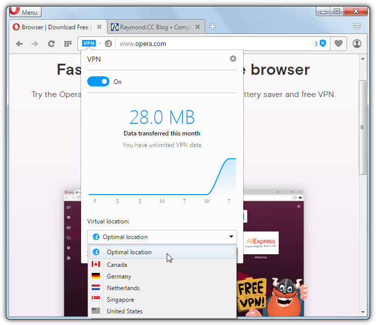 opera vpn