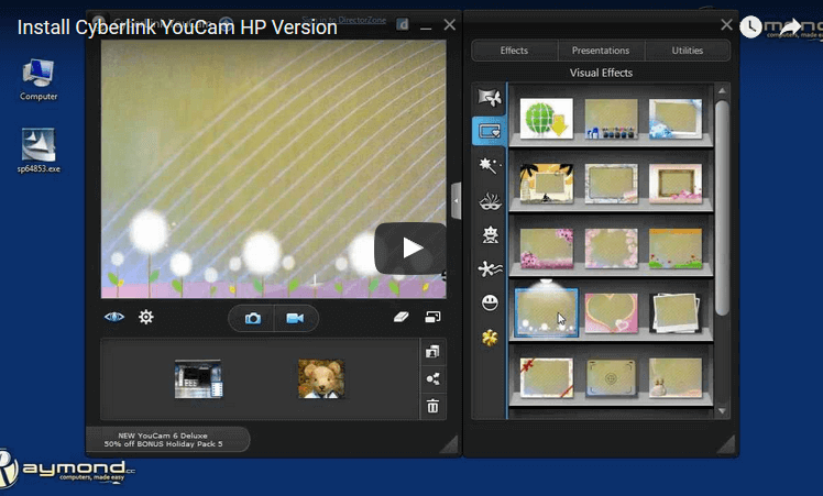 install HP youcam youtube video