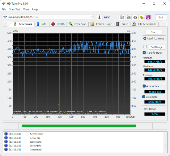 hdtune user interface