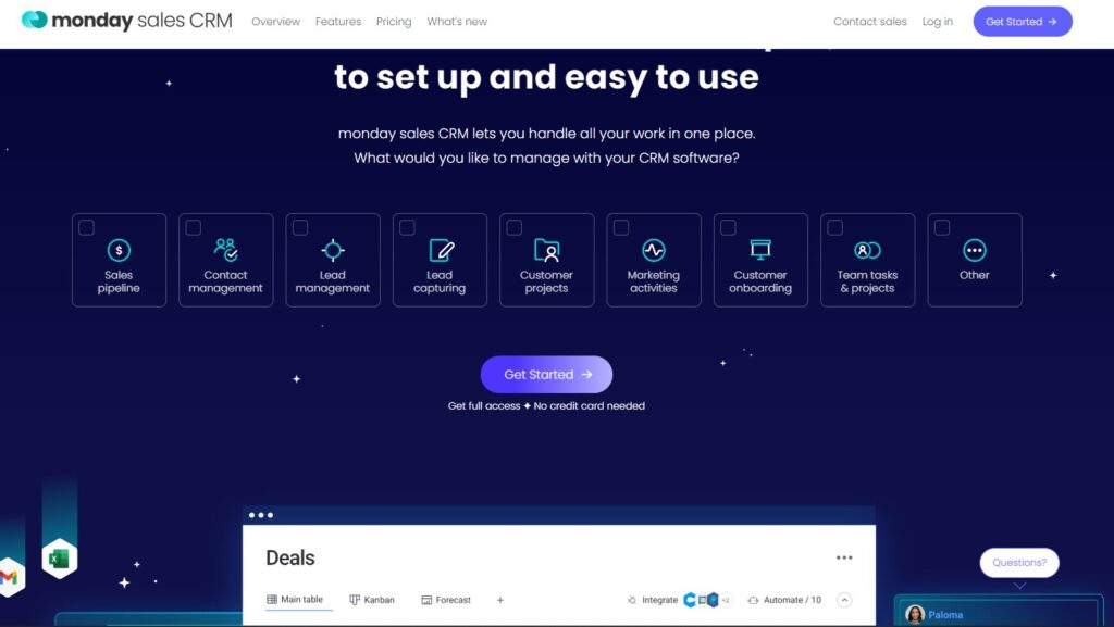 Monday CRM for medium and large businesses