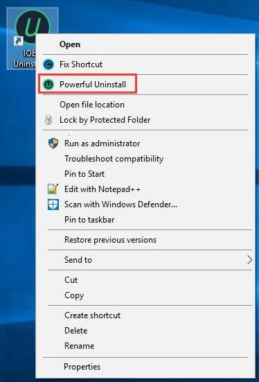 IObit Uninstaller uninstall page