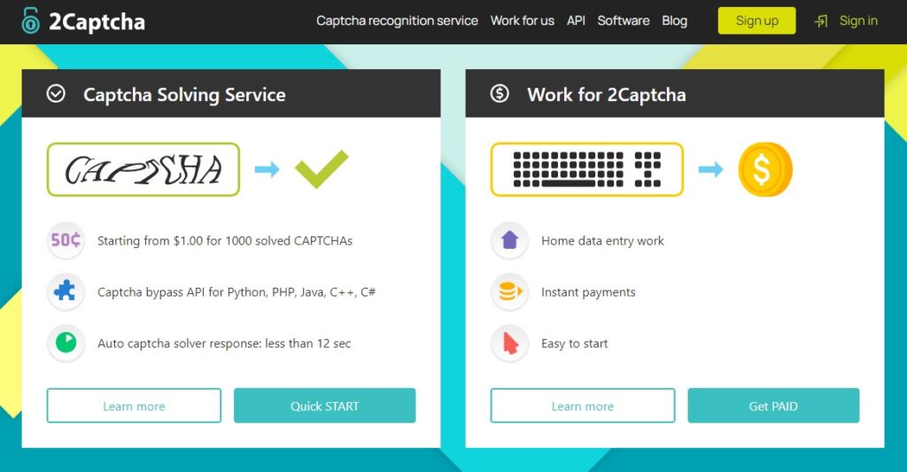2Captcha Solver solve captcha on webpages
