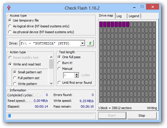 Check Flash format and test USB flash drives