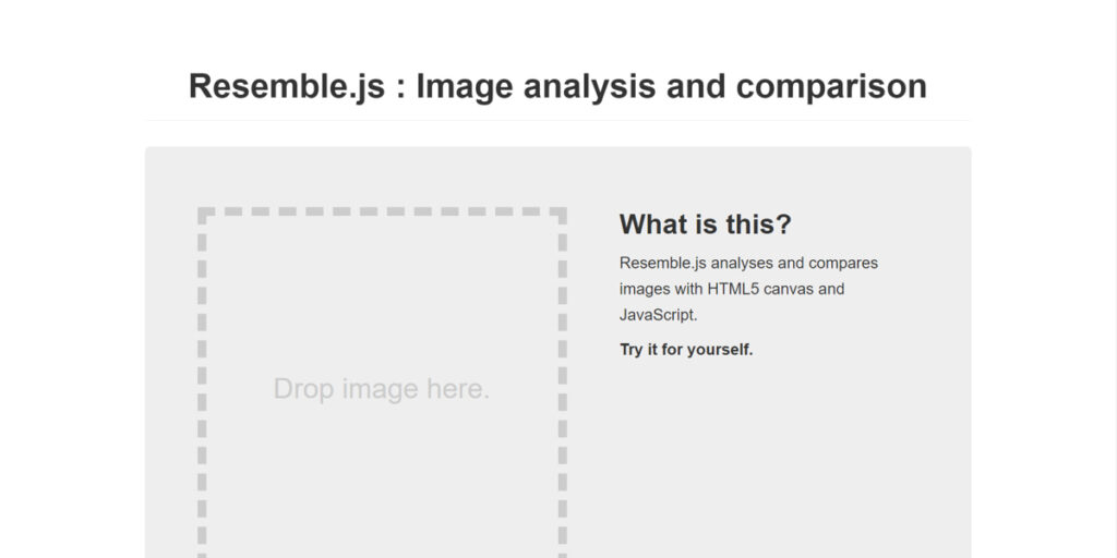 Resemble.js image analysis and comparison