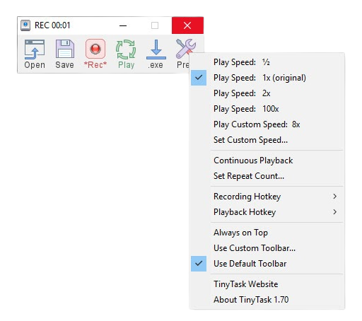 TinyTask macro recorder software download
