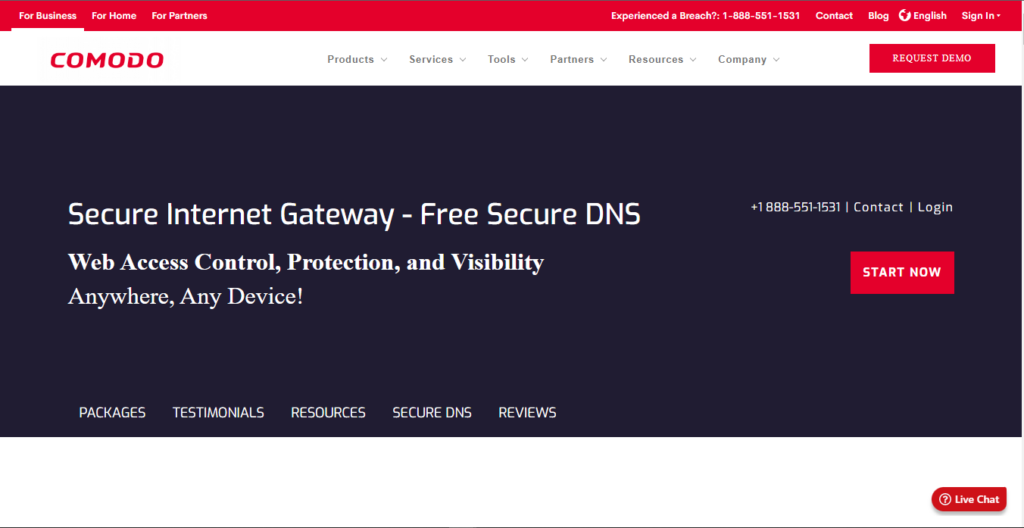 comodo secure dns service for fast and secure internet