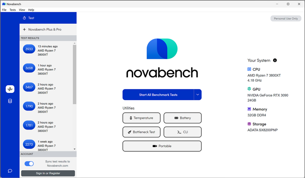 novabench cross-platform ssd benchmarking