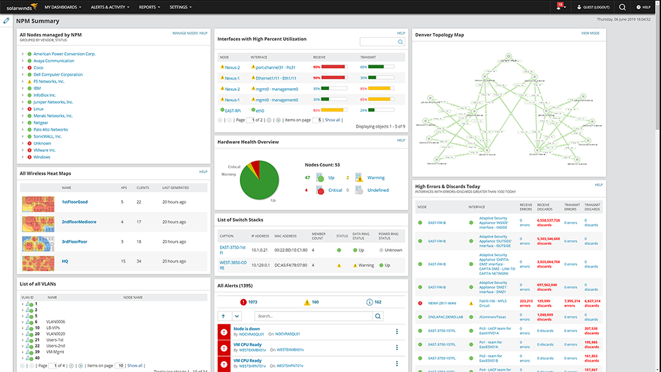 solarwinds network performance monitor