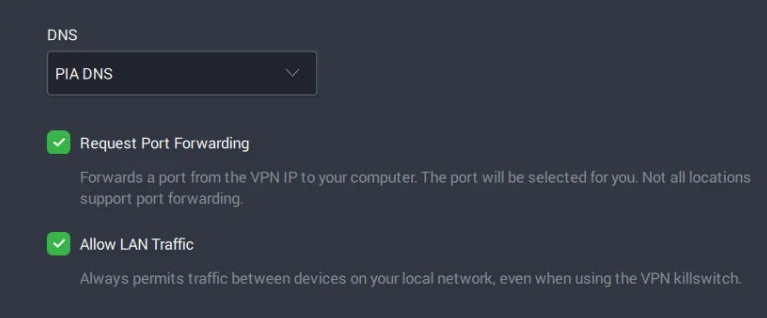 pia port forwarding