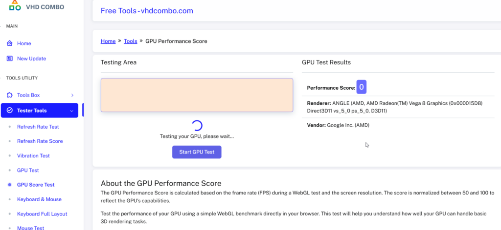 vhd combo gpu test