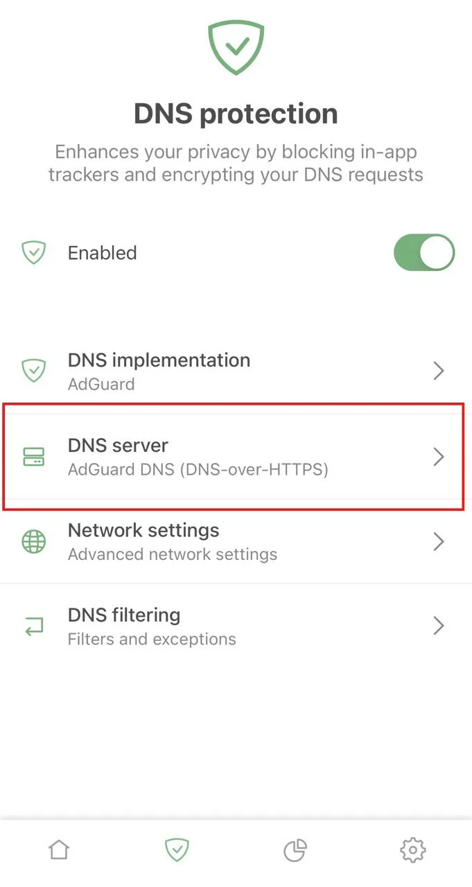 adguard ios dns protection