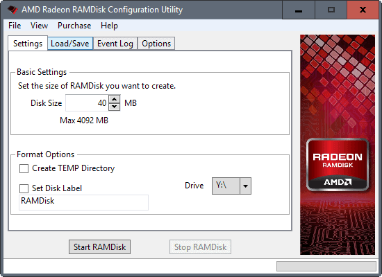 amd radeon ramdisk dashboard