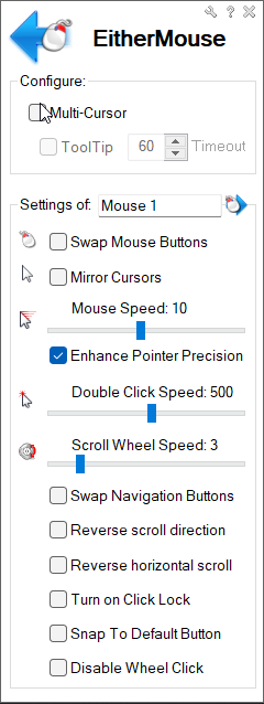 either mouse interface