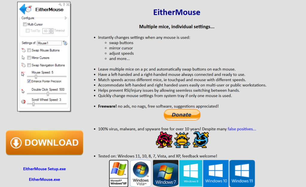 eithermouse setup