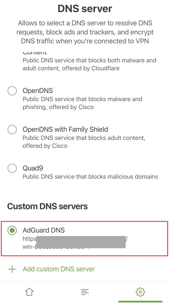 ios adguard dns