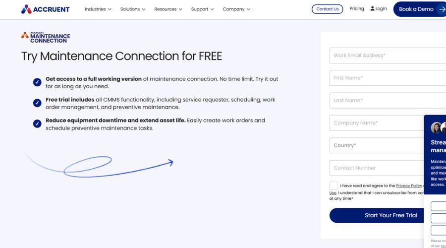 Maintenance Connection
